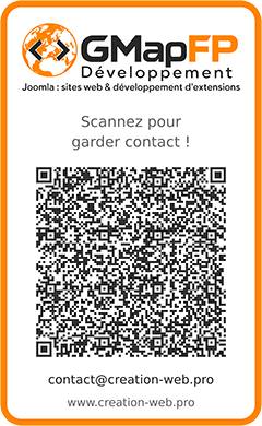 QR code de la Vcard de GMapFP Développement
